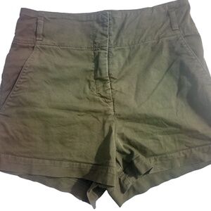 Veronica Beard Lanny Short High Rise with Zipper Army Green Waist Size 27/4 USA